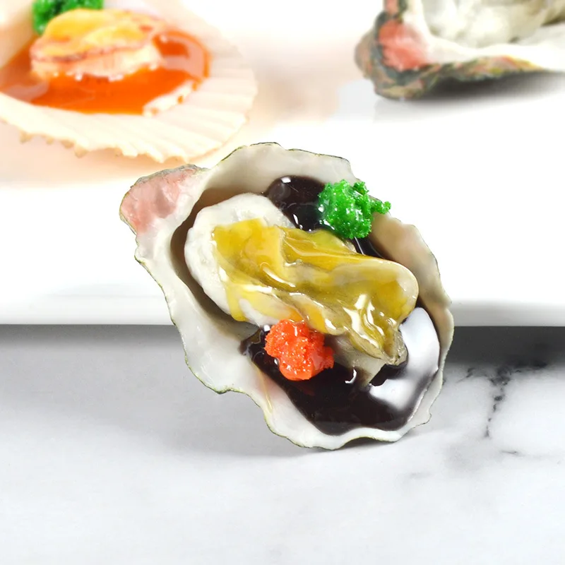 Artificial Oyster Scallop Fake Food Simulation Model Barbecue Ornaments