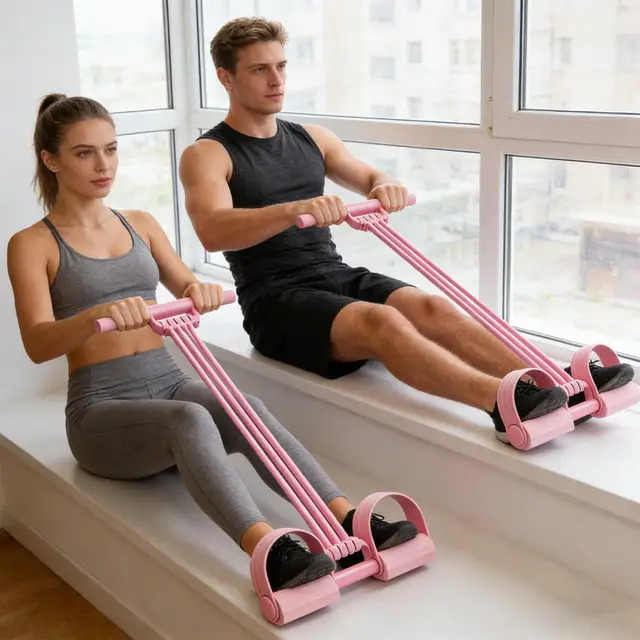Pedal Resistance Band Foldable Workout Equipment Tension Foot Pedal For Sit Up For Home Gym Yoga Men Women Girls Youth Teens