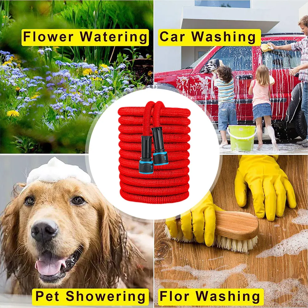 Expandable Flexible Water Hose 25FT-200FT Car Wash Hose Water Gun Garden Sprayer Gardening Watering Irrigation Tools