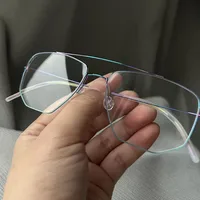 Датский бренд, мужские квадратные очки в оправе, двухлучевые титановые очки, женские безвинтовые сверхлегкие очки-авиаторы, новые — изображение 5