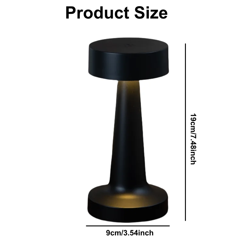 USB Rechargeable Touch Desk Lamp Wireless Bedside Decorative LED Table Lamp Restaurant Coffee Bar Home Mood Lighting Night Light 6