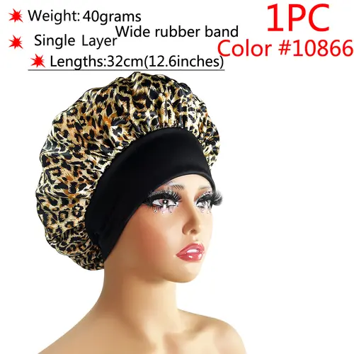 New Silk Sleeping Cap Night Hat Head Cover Bonnet Satin Cheveux Nuit For Curly Hair Care Women Beauty Maintenance Designer - Image 12