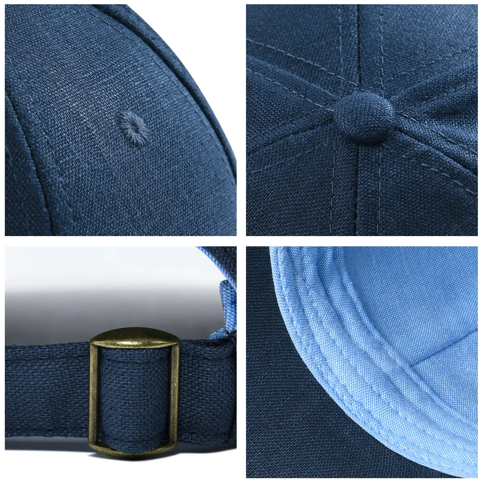BOTVELA Unisex Linen Baseball Caps Superio Breathable Soft Summer Sun Hats Casual Outdoor Adjustable Hats 6