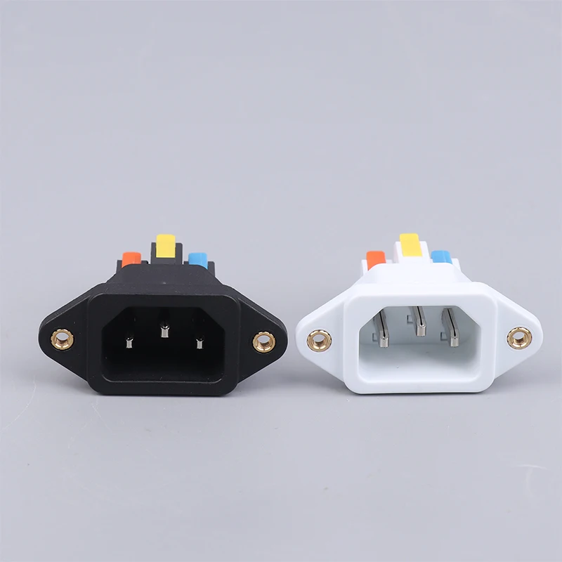 Quick Connect IEC C14 3-Pin Power Supply Socket, 250V 10A, Easy Install
