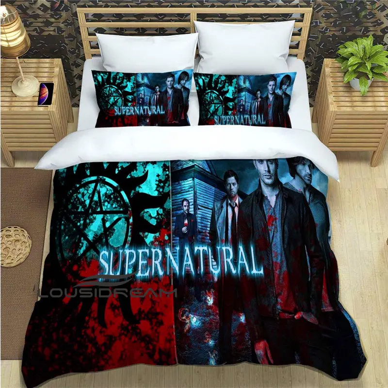 

Supernatural Duvet Cover Set Pillow Cover 3D Fashion Printed Home Textile King Size Bedding Set Adult Double Bed Three Piece Set