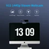 NUROUM V11 2K Webcam With Dual Microphone 1080P 60fps 1440P 30fps FHD Computer Mini Web Camera USB for PC Laptop 2