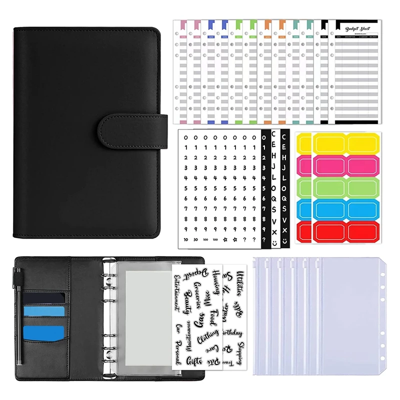 A6 Budget Binder with Cash Envelopes,Money Saving Binders,Cash Budget