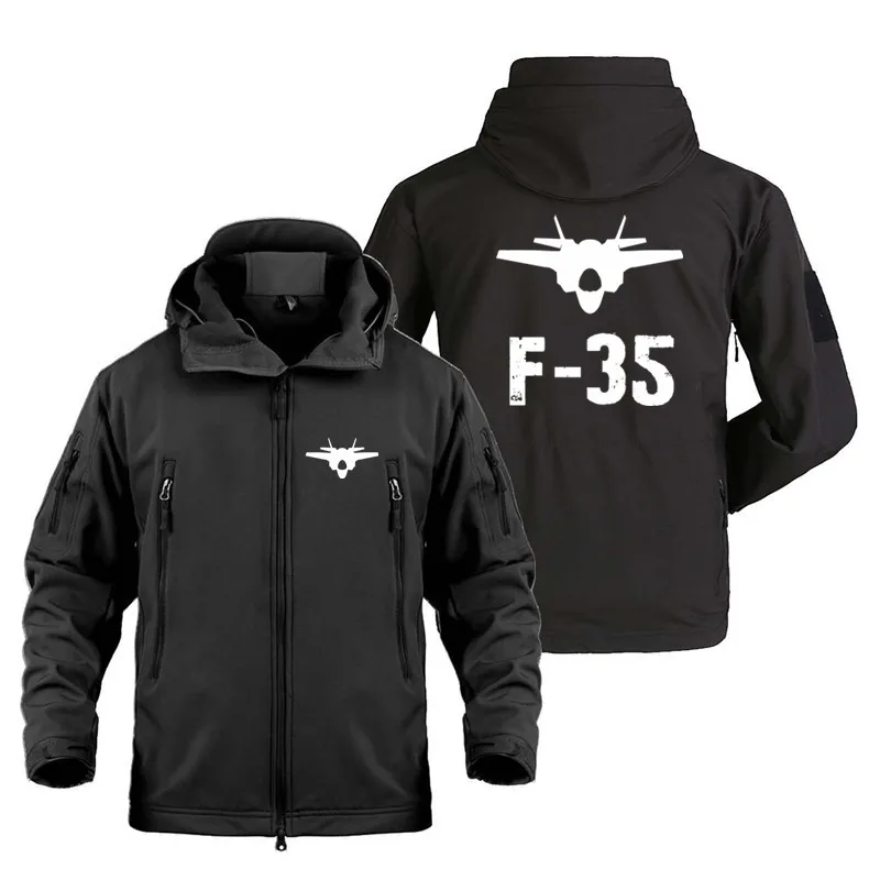 

F35 Flight Aircraft Fleece Warm Men Jackets Military Outdoor SoftShell Man Coat Jacket