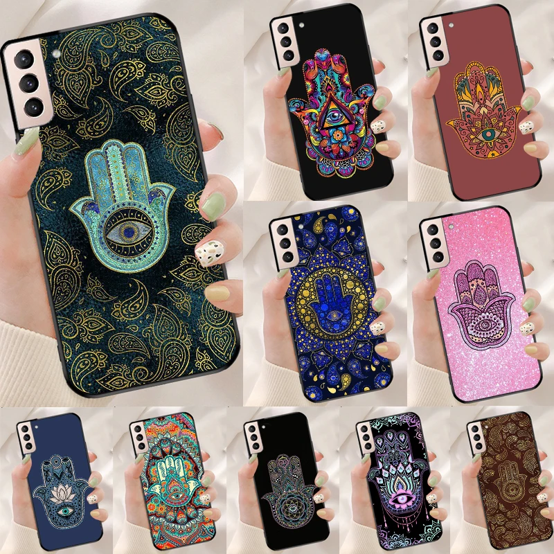 Custodia In Silicone Hamsa Hand Of Fatima Art Per Samsung Galaxy S20 Fe S8 S9 S10 S21 Plus Note 20 Ultra S22 S23 Ultra Cover