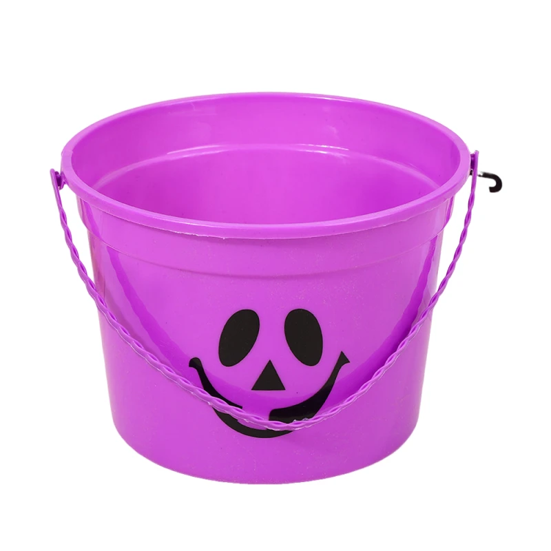 Kürbis-Süßigkeitskorb aus PP-Material, Halloween-Süßigkeitseimer, Kunststoffeimer, einzigartiger Süßes oder Saures-Eimer für die Familientreffen zum Geburtstag – Detail 7