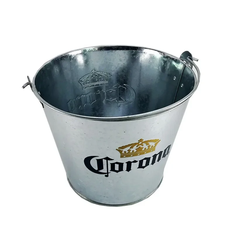 5L of Zinc Iron Champagne Wine Beer Ice Bucket Cooler for Home Party Bar