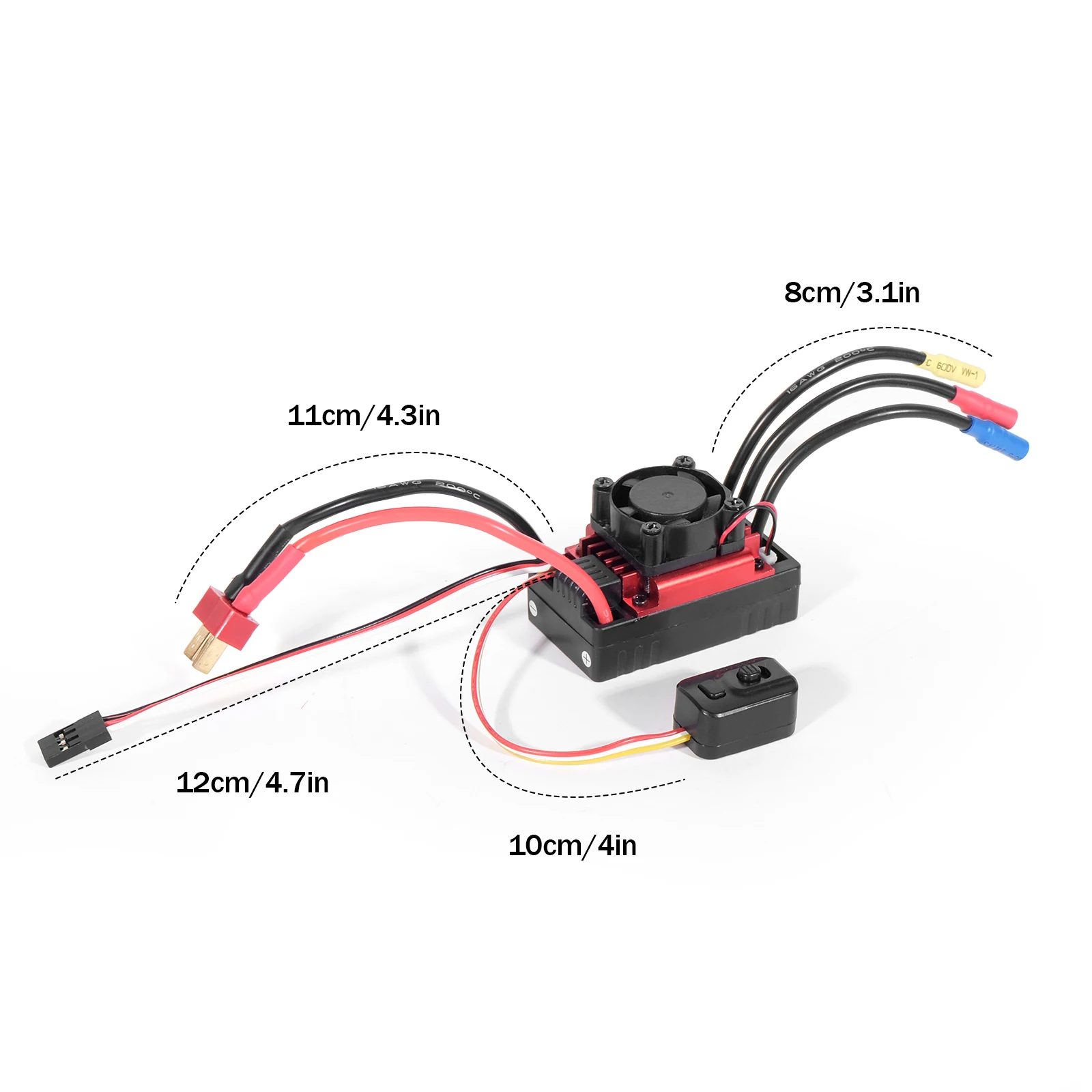 ESC Brushless 60A 2-3S avec BEC pour Voiture RC 1/10