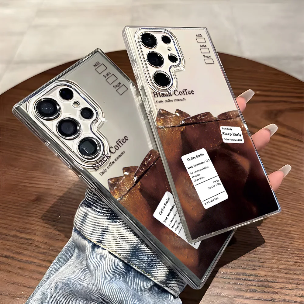 Transparent Shockproof Soft Silicon Coffee Phone Case