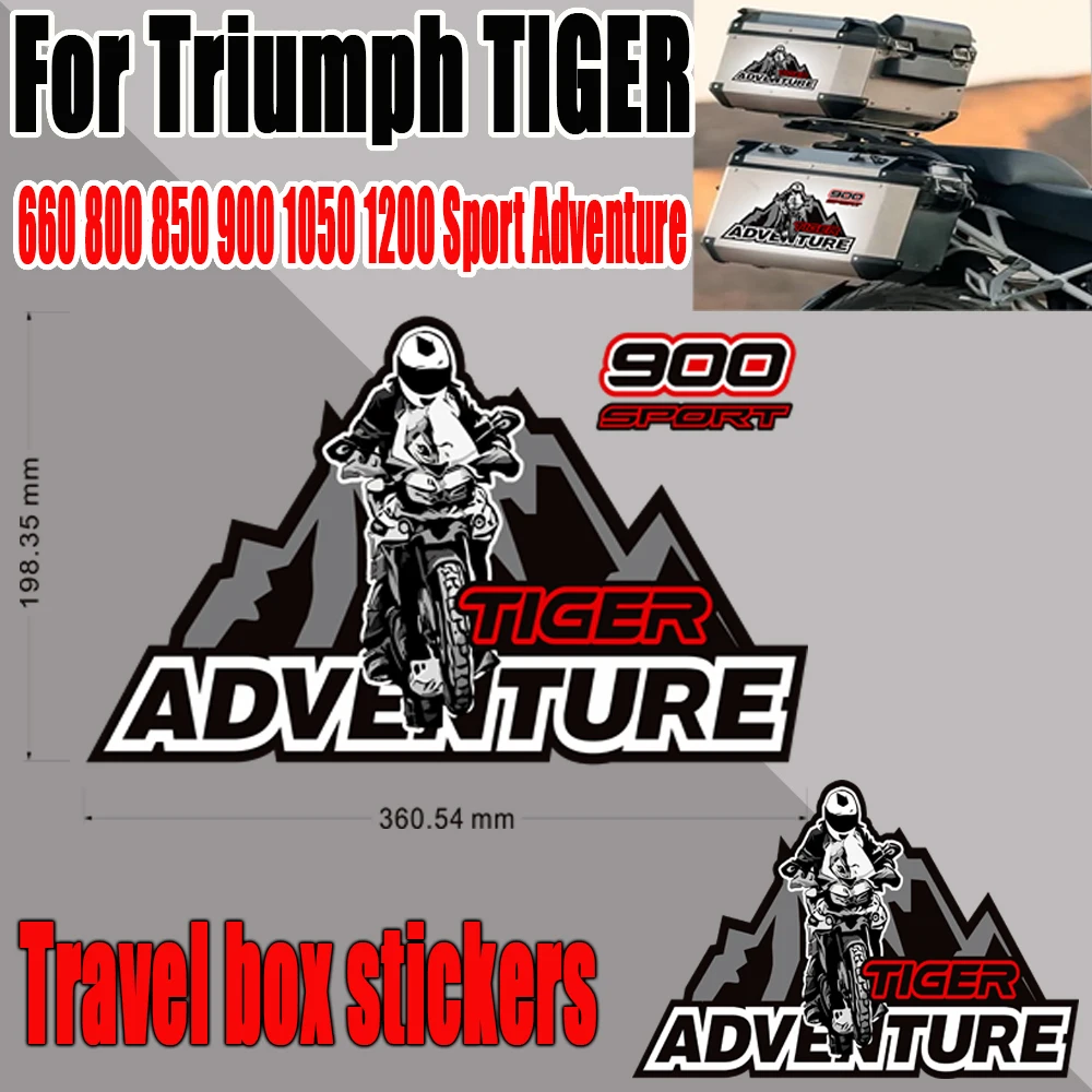 Moto Per Triumph Tiger 660 800 850 900 1050 1200 Sport Adventure Stickers Decalcomanie Tank Pad Trunk Bagagli Panniers Alluminio