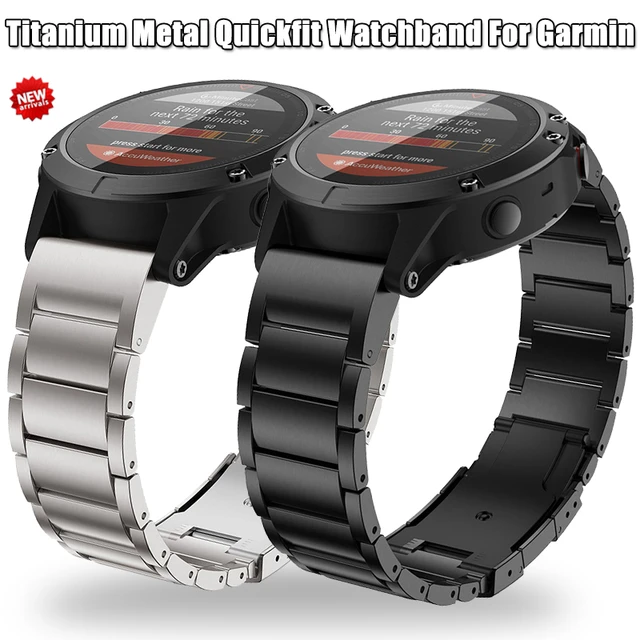 Pulsera de titanio Garmin 6X Pro 26mm-Correas de reloj-Aliexpress