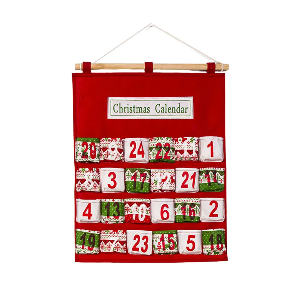 

Home Hotel Mansion Storage Bag Christmas Countdown Attractive Beautiful Different Sanding Designs Memorable Moment