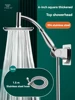 6 inch pressurised shower head shower bath bath household bathroom bath shower head handheld overhead spray with hose 1