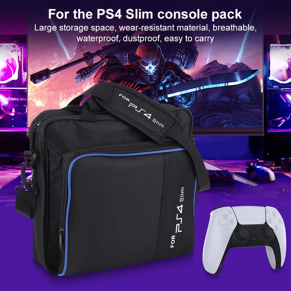 p s 4 ₚᵣₒ bag……(カミングスーン)仮出品 For PS4 Slim Carry Bag High-Capacity Storage Pouch Multifunction