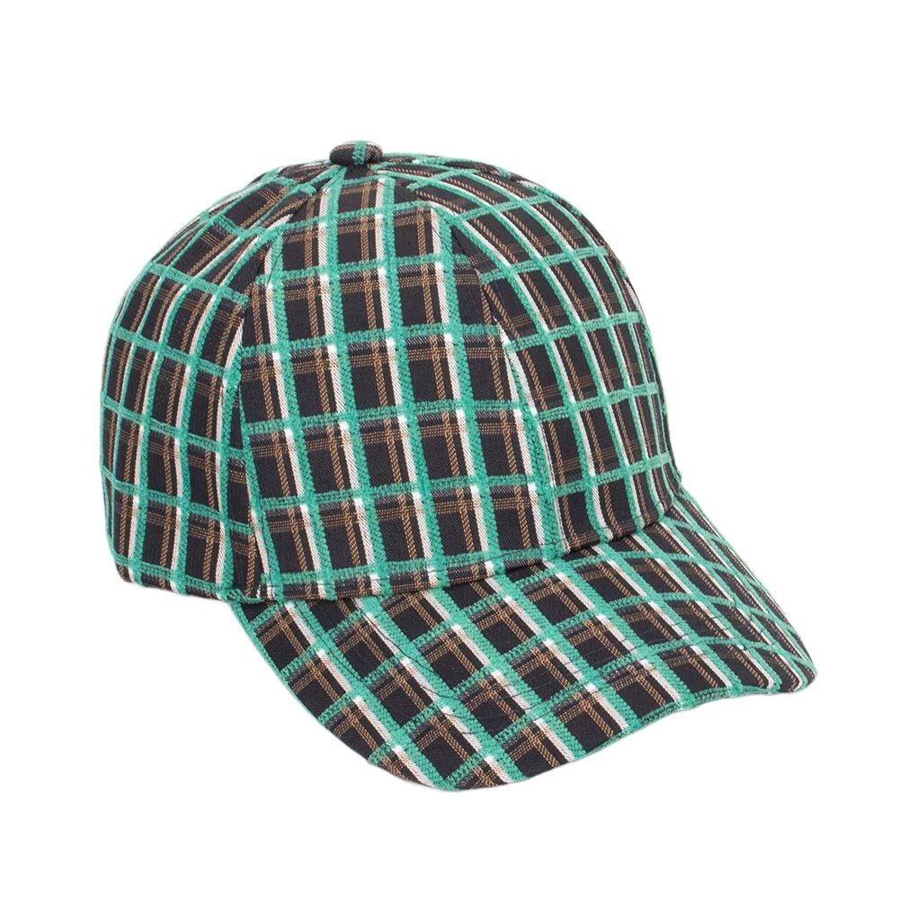 

Unisex Classic Plaid Baseball Cap Women Men Retro Checked Hat Green Black Red
