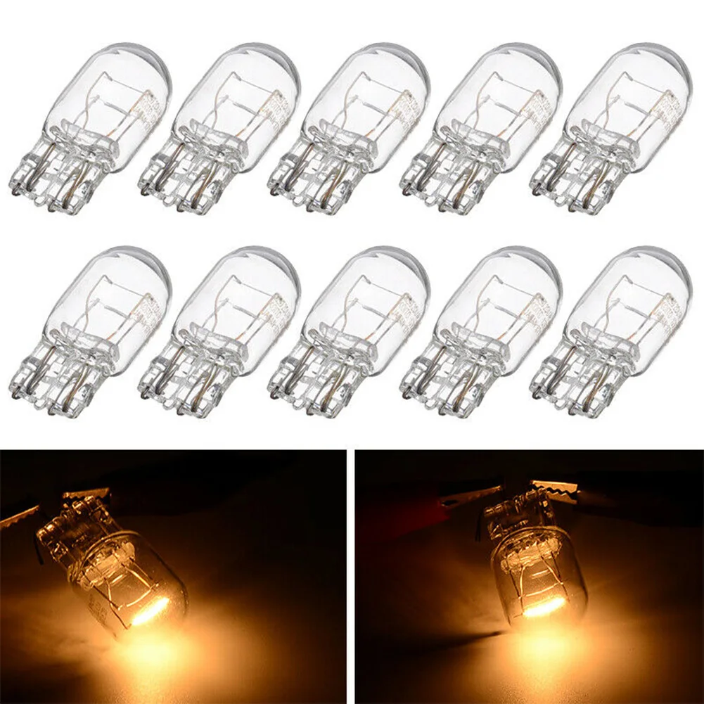 10pcs T20 7443 7440 Signal Light W21/5W Clear Glass DRL Daytime Running Lights Turn Stop Signal Brake Tail Light Bulbs