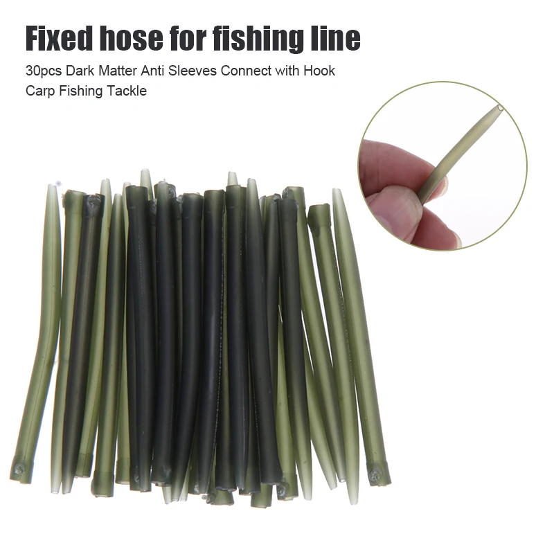 30pcs 53mm/2.1'' Anti Tangle Sleeves Carp Fishing Tackle Accessories Outdoor New 