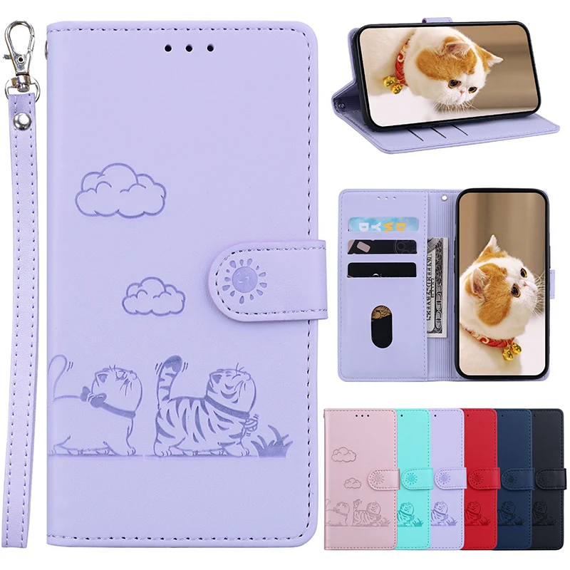 Leather Flip Wallet Case - Stand Feature and Enhanced Protection