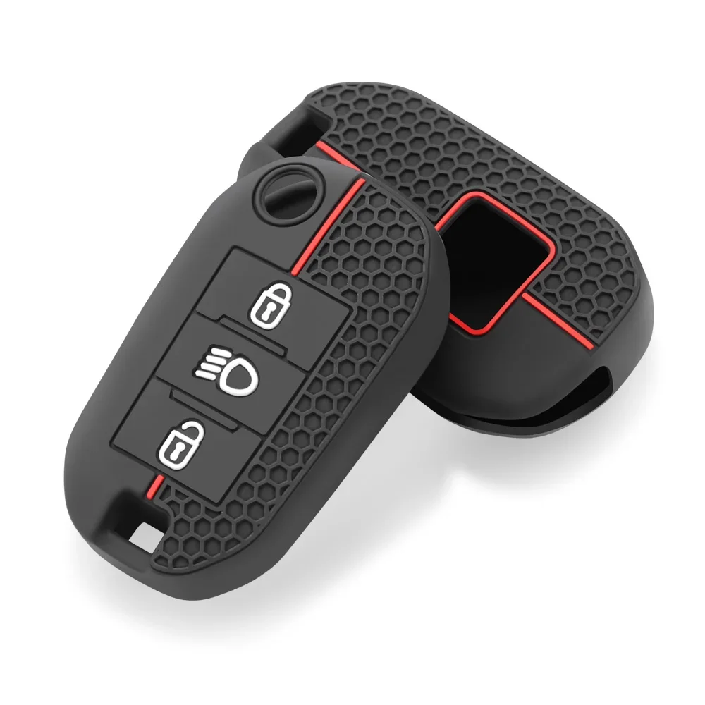Silicone Key Cover Car Key Case For Citroen C5 C3 C4 C8 Berlingo For Peugeot Partner Rifter Expert