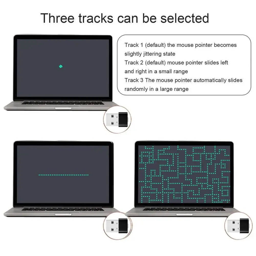 Mouse Mover Jiggler USB Port Undetectable Automatic Shaker Keeps Computer Awake Simulate Mouse Movement Device For PC Laptop