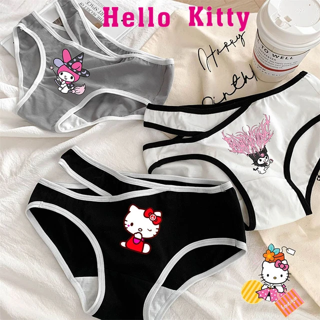 Kawaii hallo kitty frauen unterwäsche anime hellokt kuromi reine baumwolle  y2k mädchen slips cartoon melodie sexy weibliche höschen geschenke -  AliExpress