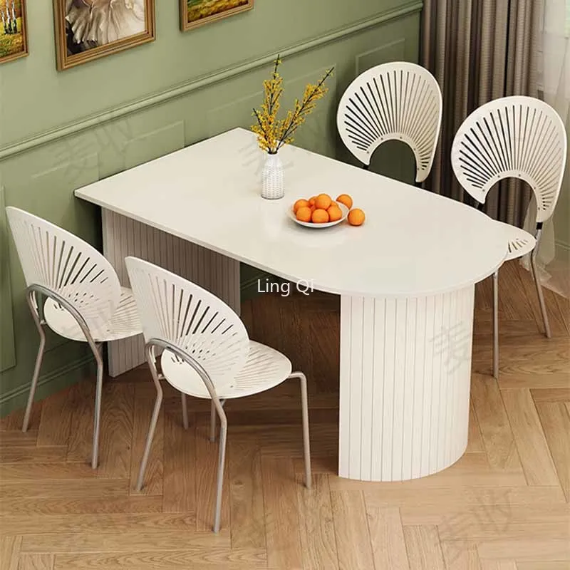 

Новый Классический белый обеденный стол в скандинавском стиле, развлекательная кухня, балкон, библиотека, журнальные столики, офисная мебель для балкона