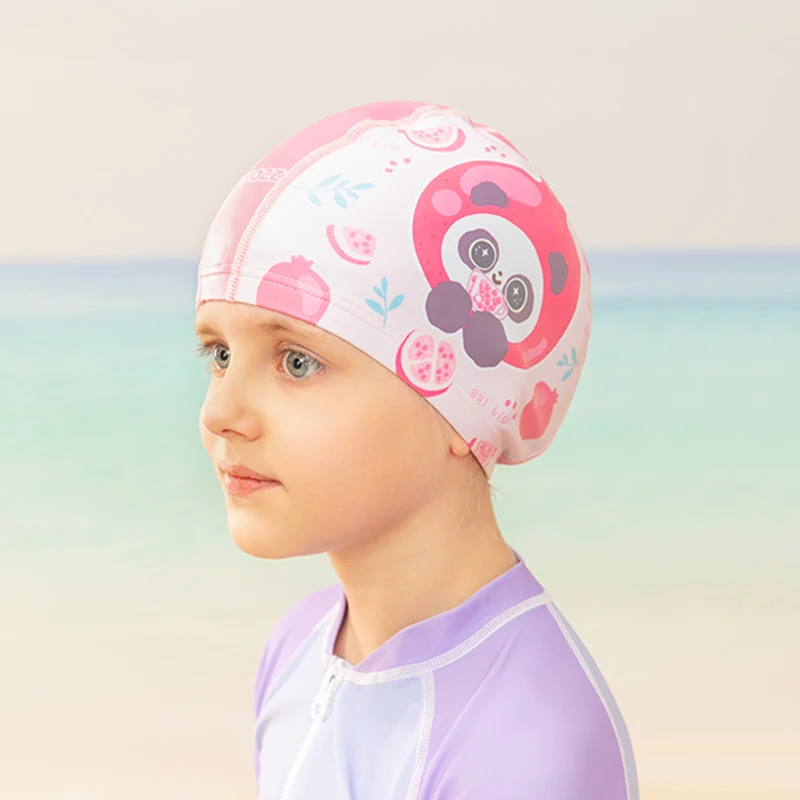 Cartoon Swimming Cap Boys Girls PU Children Waterproof Swimming Caps Kids Swim Pool Hats Ear Protector Colorful Baby Bathing Hat 5
