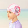 Cartoon Swimming Cap Boys Girls PU Children Waterproof Swimming Caps Kids Swim Pool Hats Ear Protector Colorful Baby Bathing Hat 5