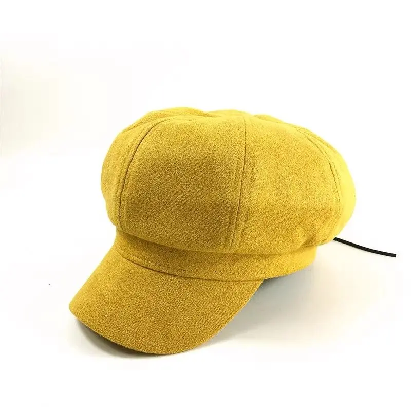 Film-Cosplay-Hut, Unisex, gelbe Retro-Baskenmütze, lässige Modekappe, Karnevalskostüm-Zubehör – Detail 10