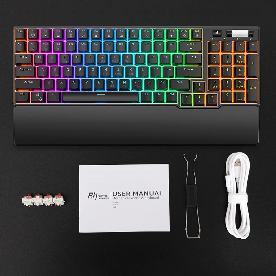 RK Royal Kludge RK96 RGB Limited Ed, 90% draadloos RK Royal Kludge RK96 RGB Limited Ed, 90% draadloos