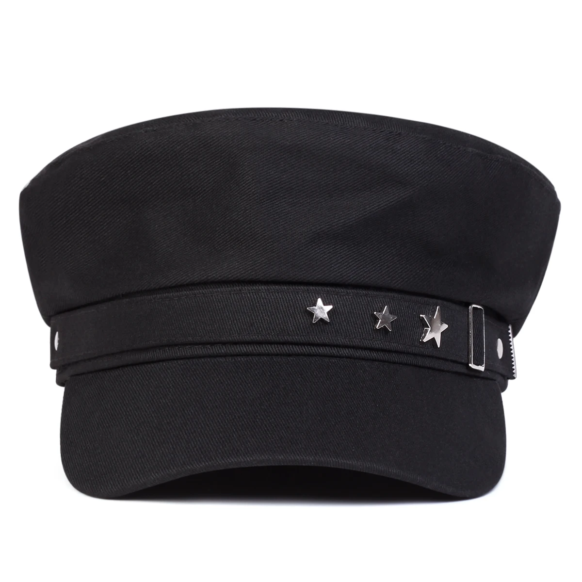 Unisex Five Pointed Star Personality Military Hats Flat Top Baseball Caps For Women Outdoor Sports Cadet Sunscreen Hat