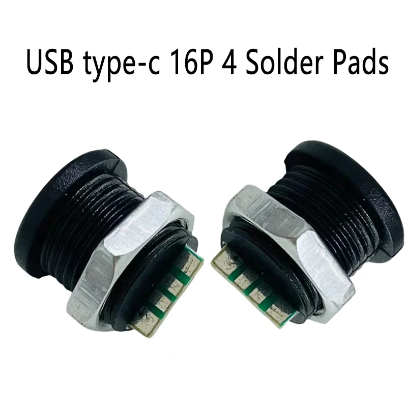1-10 stücke 4 Solder Pad Typ-C Weibliche 16 P USB Stecker Typ-C Buchse Schnelle lade Jack Lade Port USB-C Ladegerät Stecker Dock