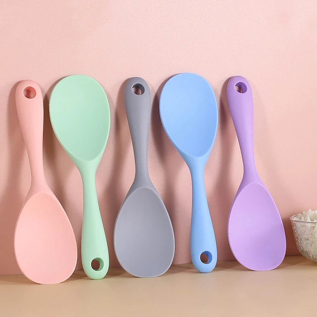 HURRISE Petite louche en silicone 2 pièces cuillère à soupe en