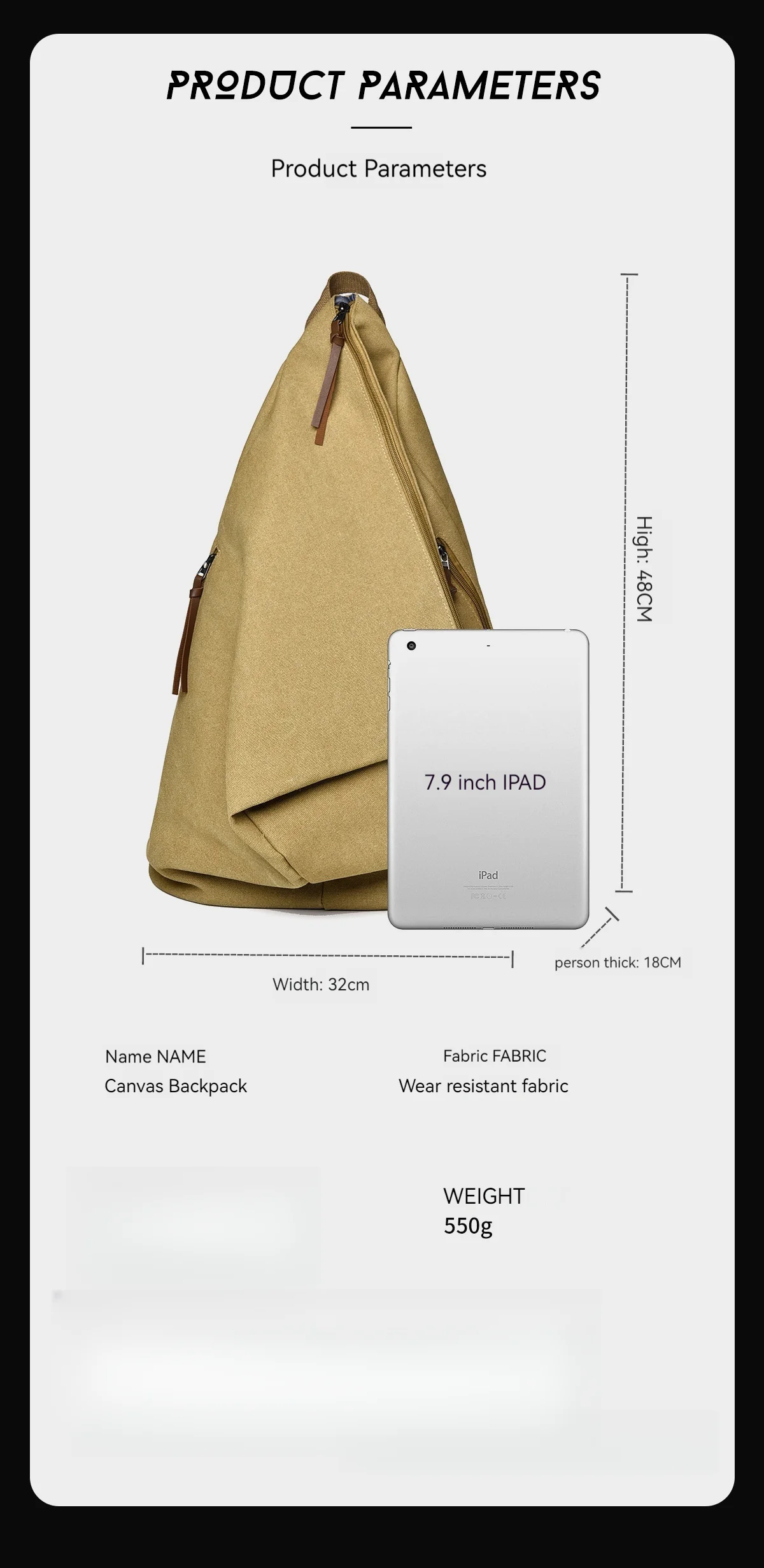 2.24 New Canvas Backpack Men's Backpack Large Capacity Commuter Backpack Leisure Travel Backpack, Unique Design Durable Backpack_voghion.com