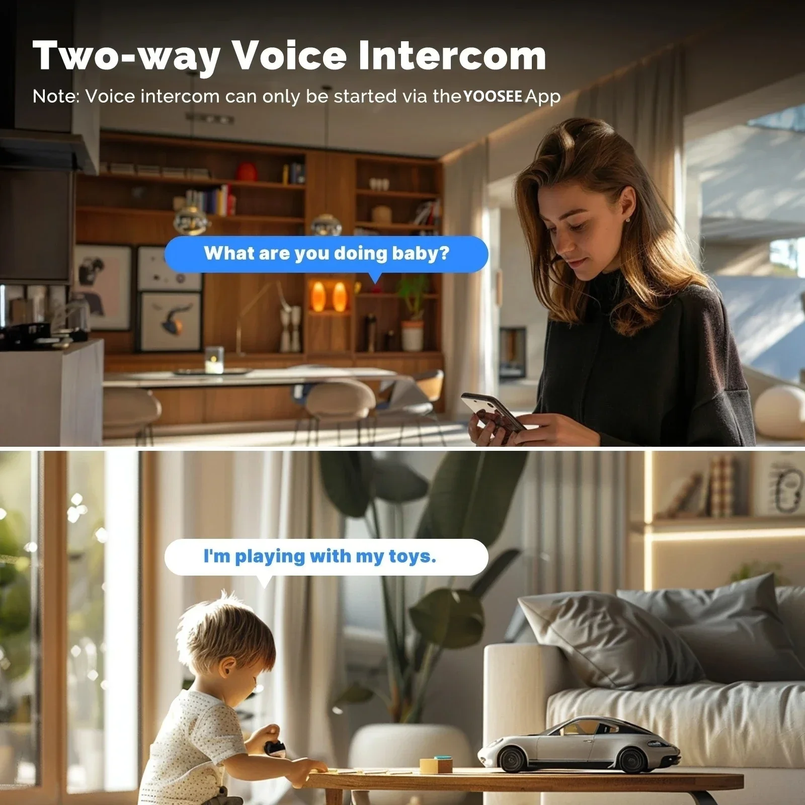 8MP WiFi IP Camera Dual Lens Baby Monitor with Adjustable Bracket Security Wireless Surveillance Cameras Onvif 10X Zoom Mini Cam 4