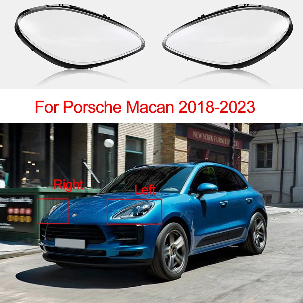 

For Porsche Macan 2018 2019 2020 2021 2022 2023 Headlight Cover Transparent Lampshade PVC Replace Original Car Accessoires