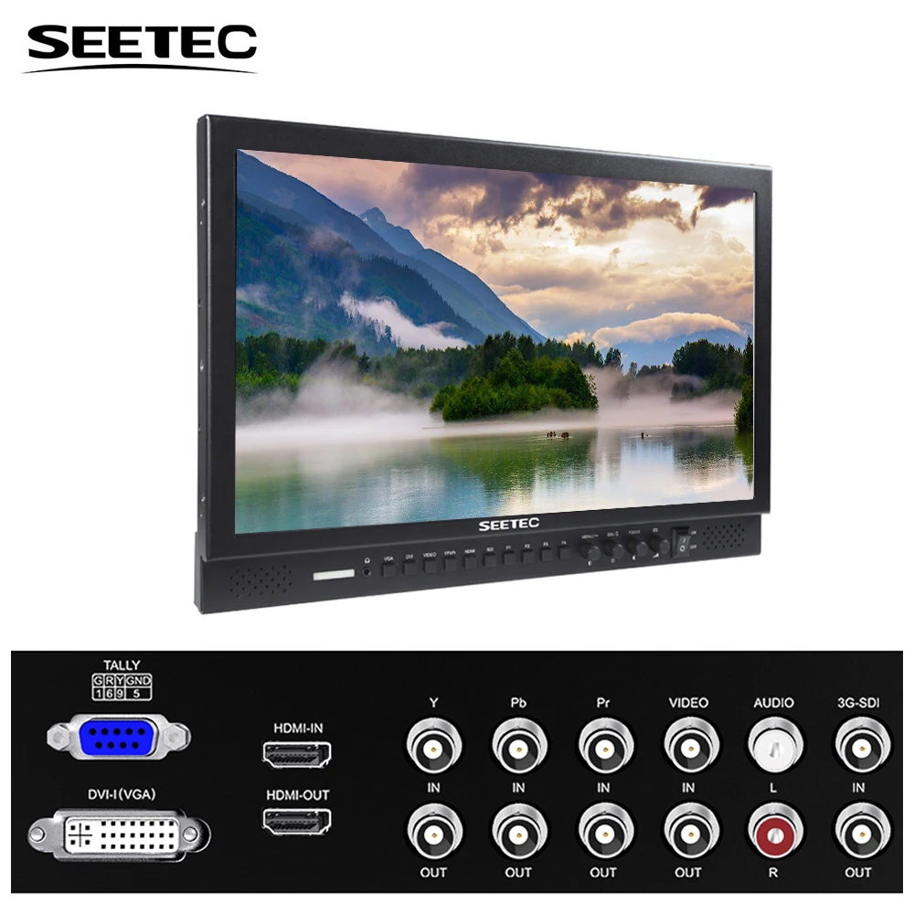 SEETEC P173-9HSD-CO 17.3 Inch IPS 3G-SDI 4K Broadcast Monitor with AV YPbPr Carry-on LCD Director Monitor with Suitcase