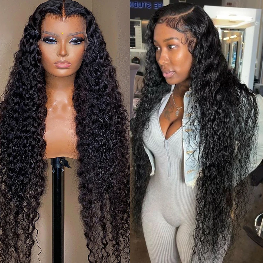 

Deep Wave Frontal Wig 13x6 Hd Lace For Black Women 360 Full Lace Wig Human Hair Wigs 30 Inch Wet And Water Wave Lace Front Wig