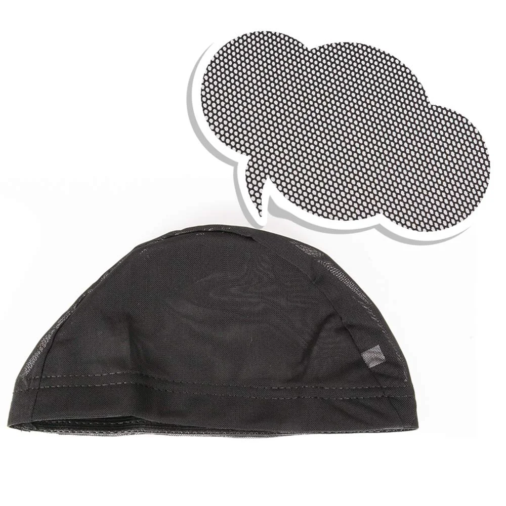 6pcs/Lot Black Mesh Dome Cap Making Wig Breathable Spandex Wig Cap Stretchable Hairnet Wide Elastic Band Women Men