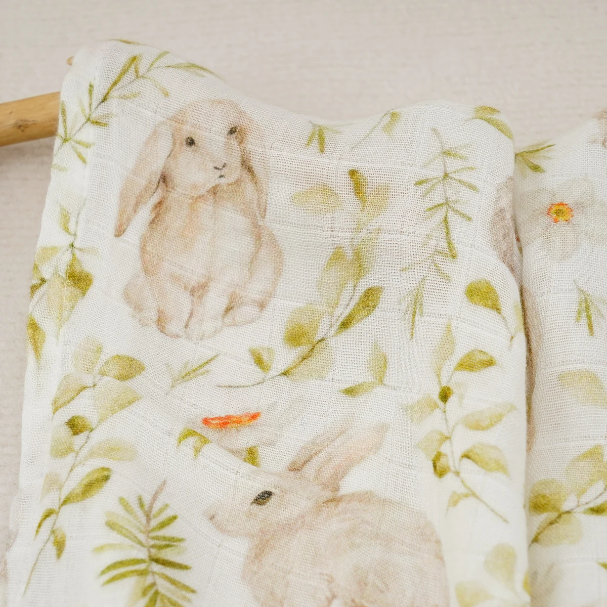 Elinfant Digital Print Bamboo Cotton Muslin Swaddle Blankets Newborn Baby Wrap Receiving Blanket 3
