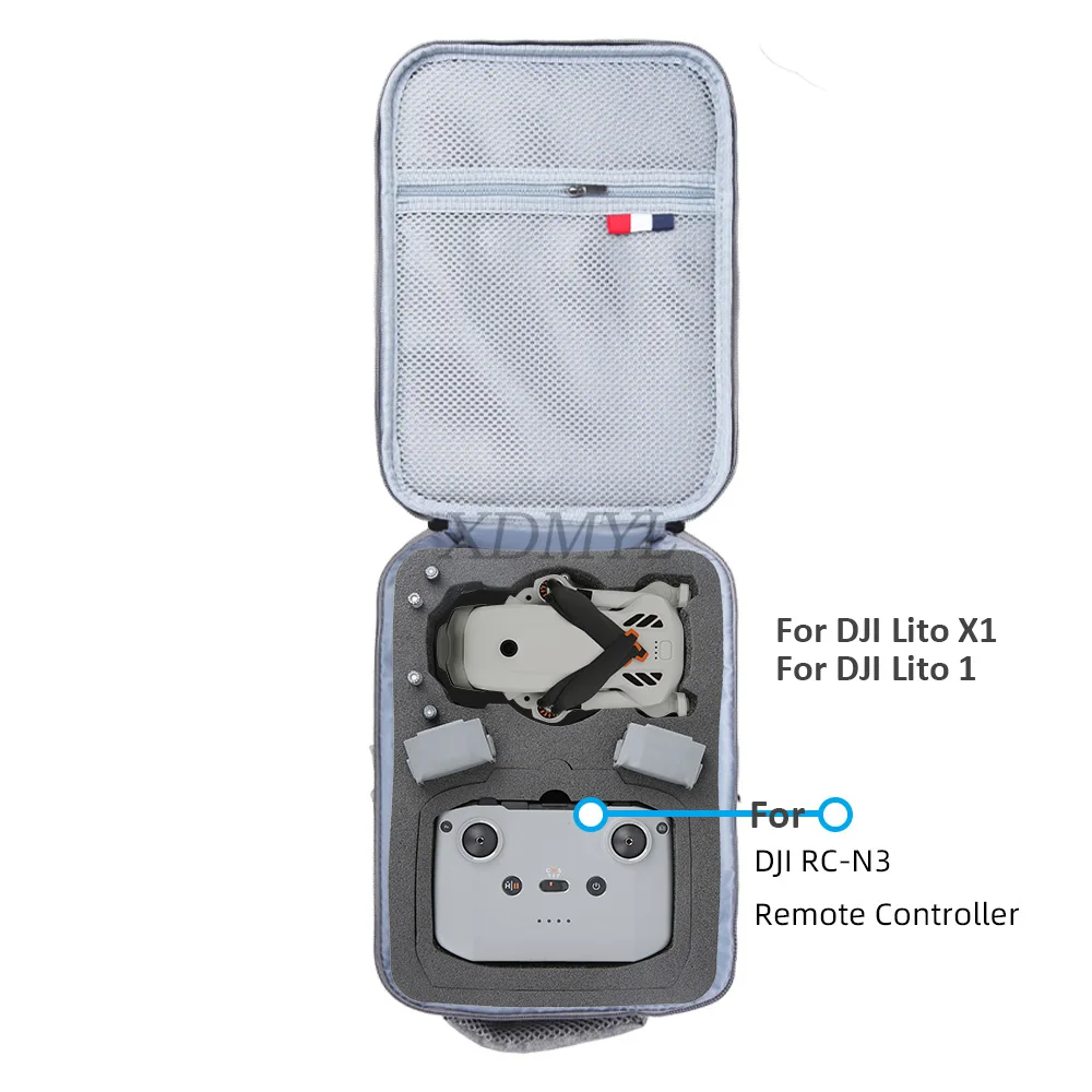 DJI Lito 1/Lito X1 RC 2/RC N3 방수 여행용 케이스 백팩 드론 액세서리용 휴대용 박스 보관 가방 숄더백