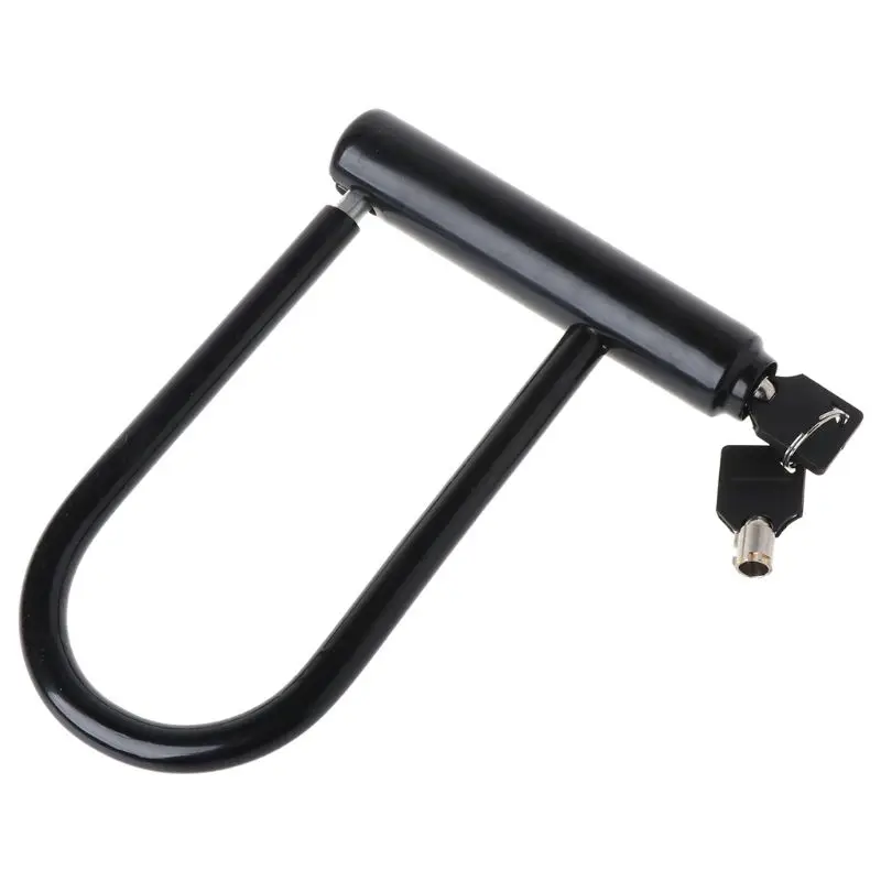 Heavy-Duty Steel U-Lock with Keys for Secure Cycling and Scooting