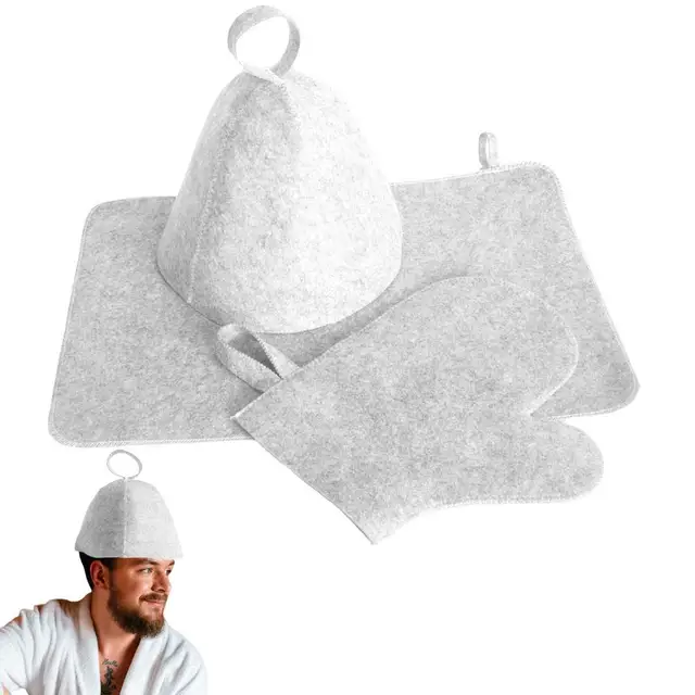 Kit de coussin en feutre de bain de chapeau de sauna pour hommes,  casquettes en polymères russes, coussin de pièce d'isolation thermique de  salon, vaporisateur - AliExpress