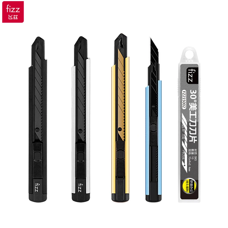 Utility Knife Paper Cutter Carving Knife Metal Carving Knife Box Cutter Cutting Knife Art Knife Paper Cutting Knife Box Opener Youpin New Fizz Aluminum alloy utility knife Metal blade self-locking design sharp angle fracture knife cutter