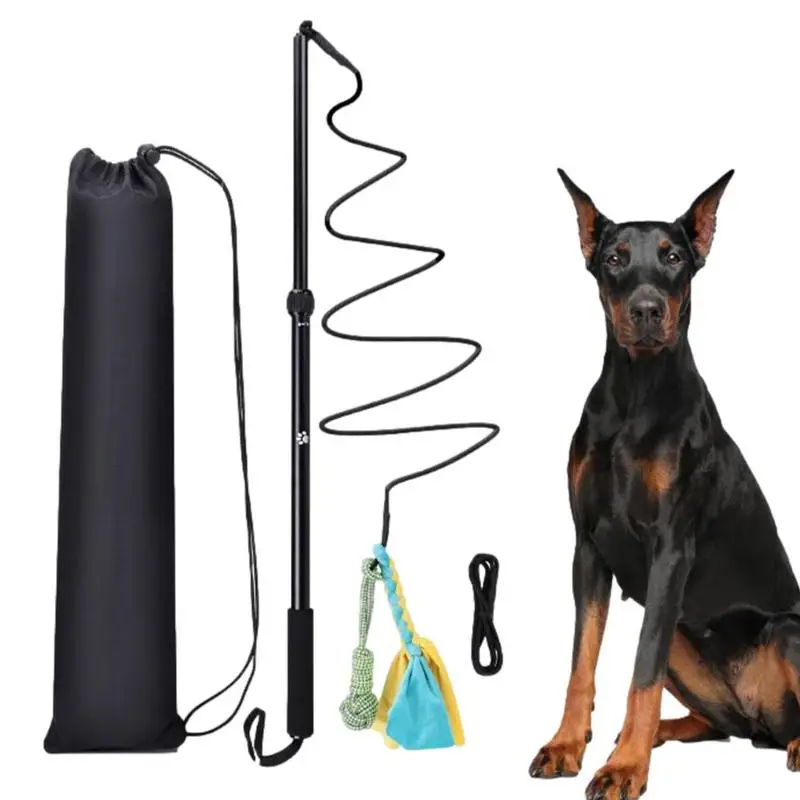 

Dog Teasing Stick Dog Extendable Flirt Wand Portable Telescopic Puppy Chasing Tail Interactive Dog Outdoor Toy For Pet Puppy Cat