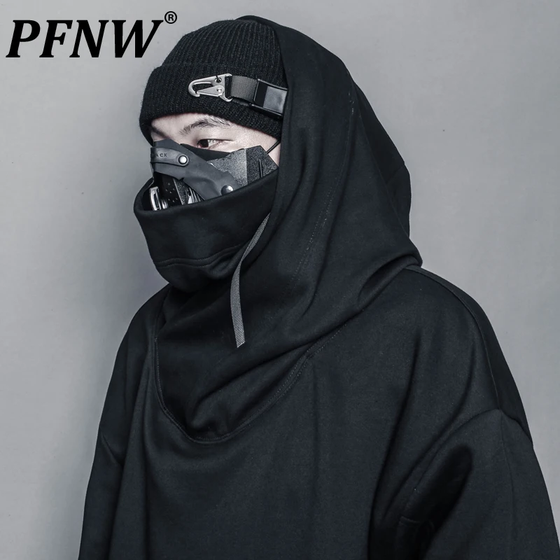 

PFNW Men's Original Design Tactical Functional Knitted Hat Autumn Winter Darkwear Work Clothes Metal Ribbon Woolen Punk 12Z4577